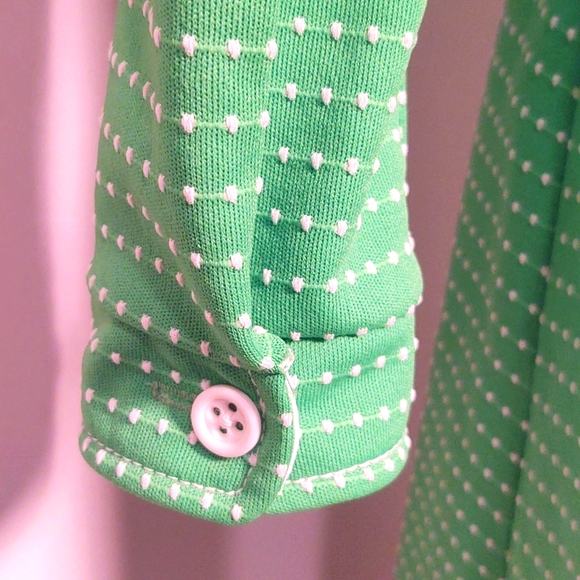 Vintage 60's Norman Wiatt Knits Button Down Shirt Dress - Sz. S - Picture 5 of 10